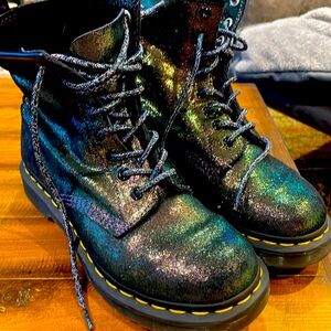 Metallic Dr.Marten boots hardly worn